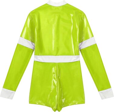 Жіноча еротична білизна GRRKDFQ для косплею, костюм з довгими рукавами, жовтий комбінезон на блискавці, розмір XL