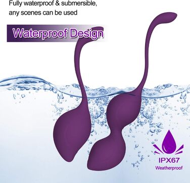 Тренувальні кулі для впрас для жінок - набір з 4 шт. для контролю сечового міхура та зміцнення м'язів тазового дна, медичний силікон, фіолетовий