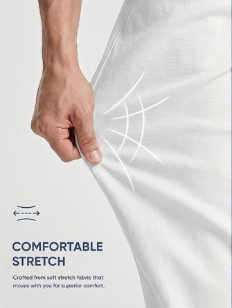 Чоловічі джинси Baggy JMIERR Y2K з ефектом Stretch, білі, розмір L