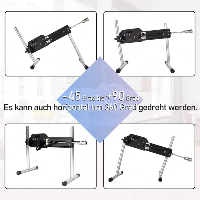 Металева секс-машина Fredorch Big Dildo з VAC-U-Lock, для чоловіків, жінок та пар, тиха робота