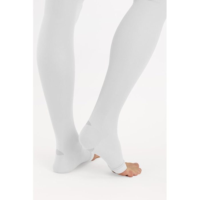 Компресійні панчохи проти тромбів Relaxsan M1370A для жінок та чоловіків, 25-32 mmHg, відкриті, без шкарпеток, Клас 2, K2 XL, білі [2 пари]