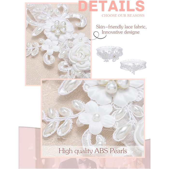 Стрічка для волосся нареченої Campsis, мереживна, для весілля