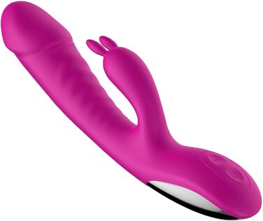 Вібратор G-Punkt Klassischer Rabbit з нагріванням, 10 режимів, тихий дildo для жінок (рожевий)