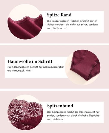 6-пакет жіночих трусиків: мереживо, бавовна, сексуальні, дихаючі, м'які, hipster, S-XL