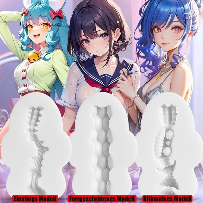 Мастурбатор для чоловіків 3 шт. TPE, компактний, для початківців та досвідчених, мастурбатор-іграшка