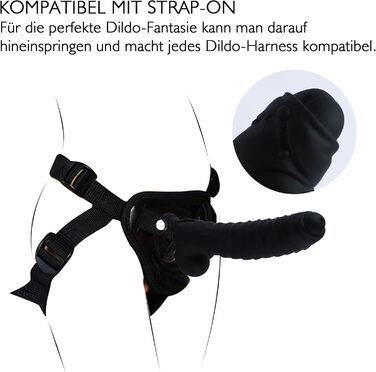 Реалістичний жіночий дилда G-Punkt 22см, MOCOYA з потужним присоском, чорний | Іграшки для дорослих