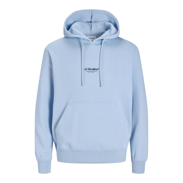 Чоловічий худі Jack & Jones з принтом, органічна бавовна, Normal Fit, колір Chambray Blue