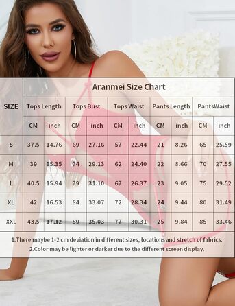 Комплект жіночої білизни Aranmei: боді з мереживом, стрінги та колготки (Червоний, L)