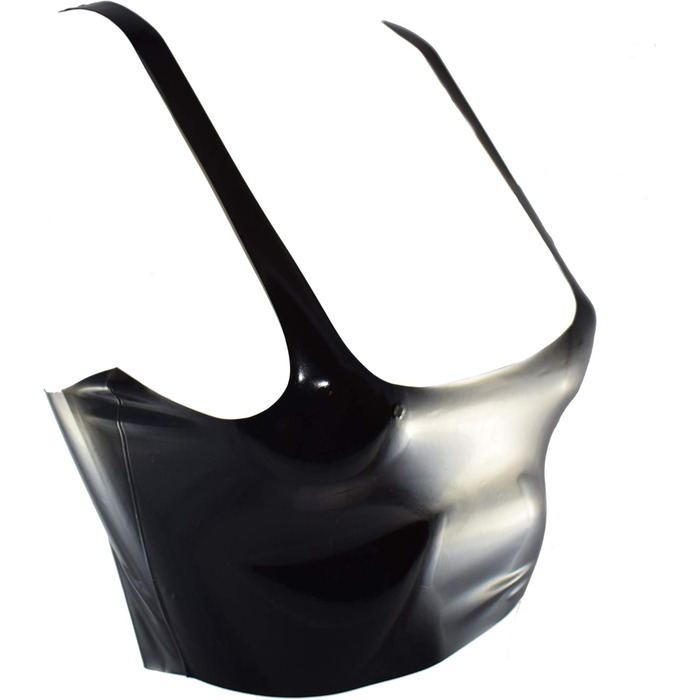 Латексний топ Rubberfashion Kurz - Латексний бюстгальтер - Латексна сорочка для жінок та чоловіків XL, чорний, 0.4 мм