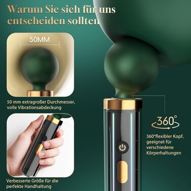 Вібратор Magic Wand для жінок, міні-масажер з 10 режимами вібрації, тихий та потужний секс-іграшка