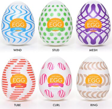 TENGA EGG WONDER - Набір з 6 різних мастурбаторів Classic