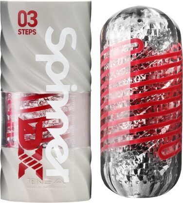 TENGA SPINNER DX 01 Drops - чоловічий мастурбатор з реалістичною структурою та зразком лосьйону (сірий)