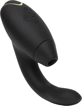 Вібратор Womanizer InsideOut для жінок - стимулятор клітора з функцією імпульсу, Rabbit, 12 рівнів інтенсивності, чорний/золотий