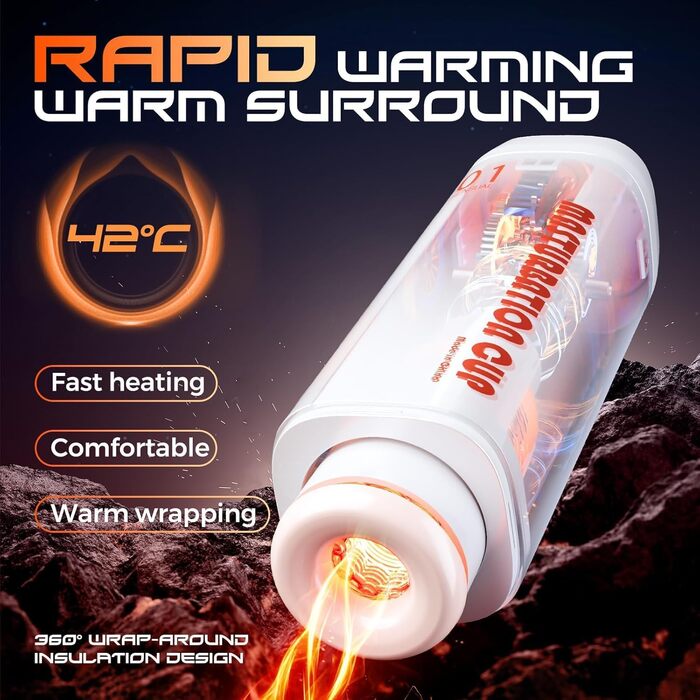 Електричний мастурбатор JFRong для чоловіків з 10 телескопічними та 10 ротаційними режимами, 3D-вагіна, стимулятор пеніса, чаша для мастурбації