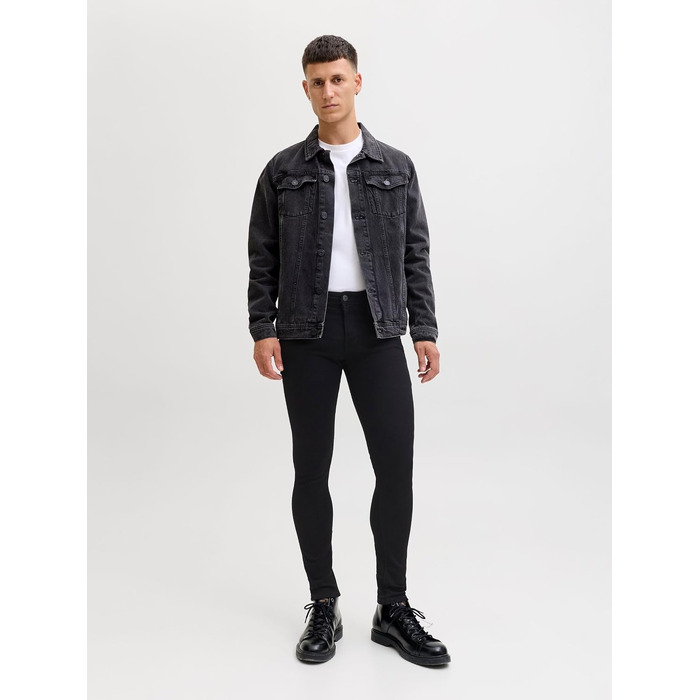 Чоловічі джинси Jack & Jones Jjiliam Skinny чорного кольору, розмір 32W/32L