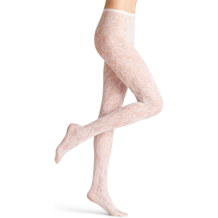 Штрипки FALKE x Kaviar Gauche для жінок, прозорі, розкішні, для весілля, без гумки, тонка шва на кінчику, м'яка тканина, білий перламутр, S-M, 1 шт.