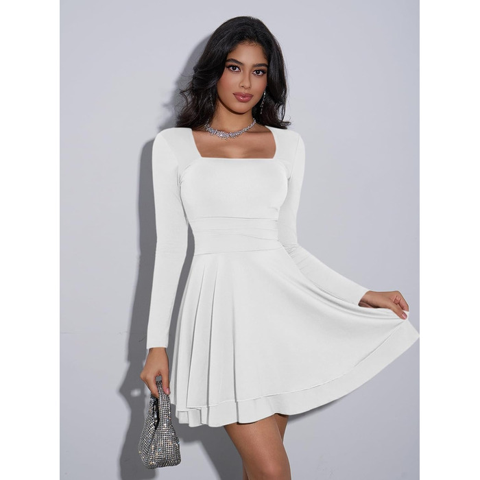 Cicy Bell: міні-сукня з квадратним вирізом та воланами, біла, XL