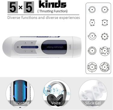 Електричний мастурбатор для чоловіків з телескопічними режимами - секс-іграшка преміум-якість