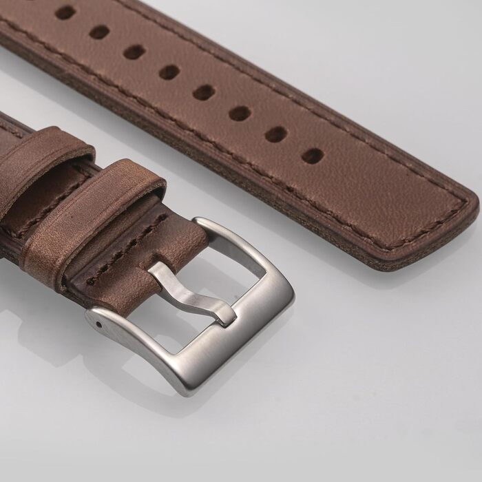 Шкіряний вінтажний ремінець для годинника Horween зі швидким This-затискачем, натуральна шкіра, 24 мм