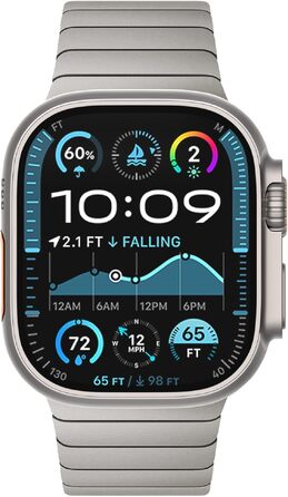 Металевий ремінець CHANCHY для Apple Watch Ultra 3/2/1, Series 11/10/9/8/7/6/5/4/3/2/1, SE — сталевий браслет-заміна (42, 44, 45, 46, 49 мм), титановий колір