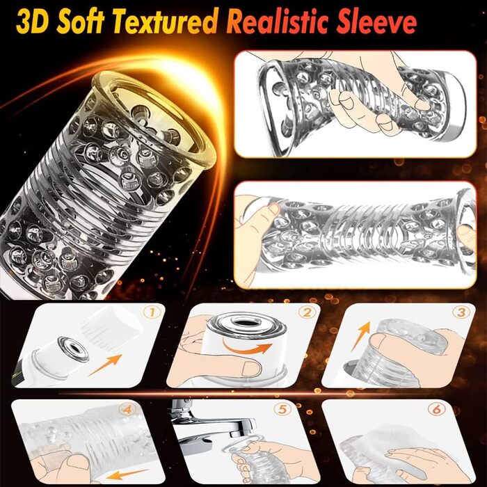 Електричний мастурбатор для чоловіків Sumeber – бездротовий кубок з 7 режимами, телескопічною та ротаційною функцією масажу, текстурована оболонка