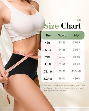 Труси для менструації TANSTC з бавовни, 3 шт. (Чорний, 3XL) - для сильної кровотечі, висока талія