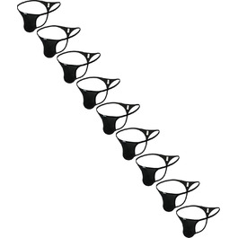 Танга чоловічі iKingsky, 9 шт. в упаковці, чорні, XL