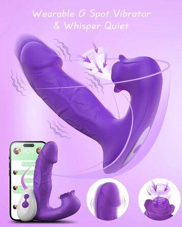 Набір вібраторів для жінок, вібратор клітора та G-точки, 9 режимів, 9 рівнів інтенсивності, пульт дистанційного керування, водонепроникний, тихий, секс-іграшка для пар