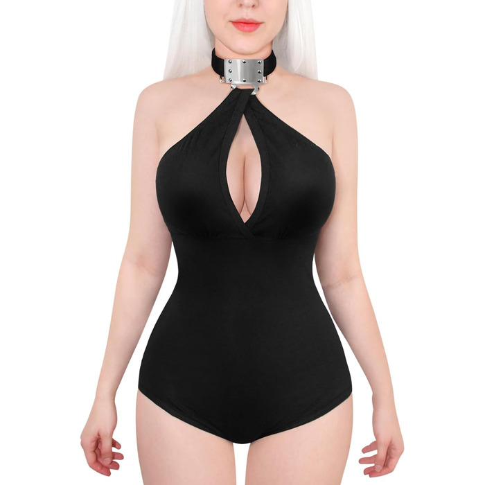 Чорний ромпер з коміром у готичному стилі LittleForBig 3XL (бавовна)