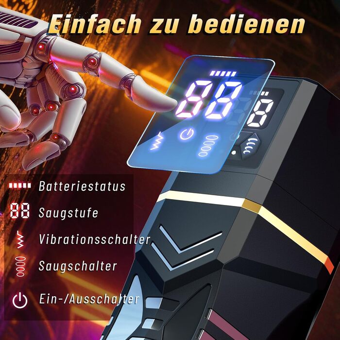 Електричний мастурбатор для чоловіків: мастурбатор-пімпа, іграшка для соло, 5 режимів всмоктування та 9 вібрацій