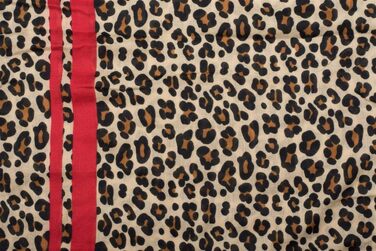 Жіночий шарф styleBREAKER з леопардовим принтом (Animal Print), віскоза, коричнево-червоний