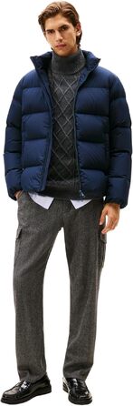 Чоловіча пуховика Tommy Hilfiger Down Stand з коміром-стійкою, XXL, колір Blue (Desert Sky)