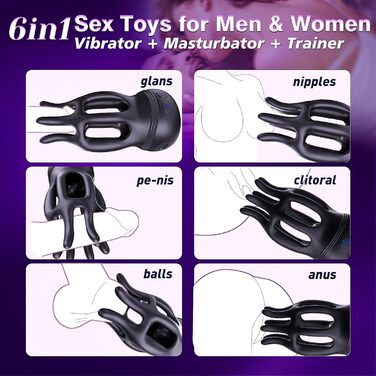 Електричний мастурбатор PQKuss з функцією лизання язиком: 10 режимів вібрації та 10 режимів лизання для чоловіків