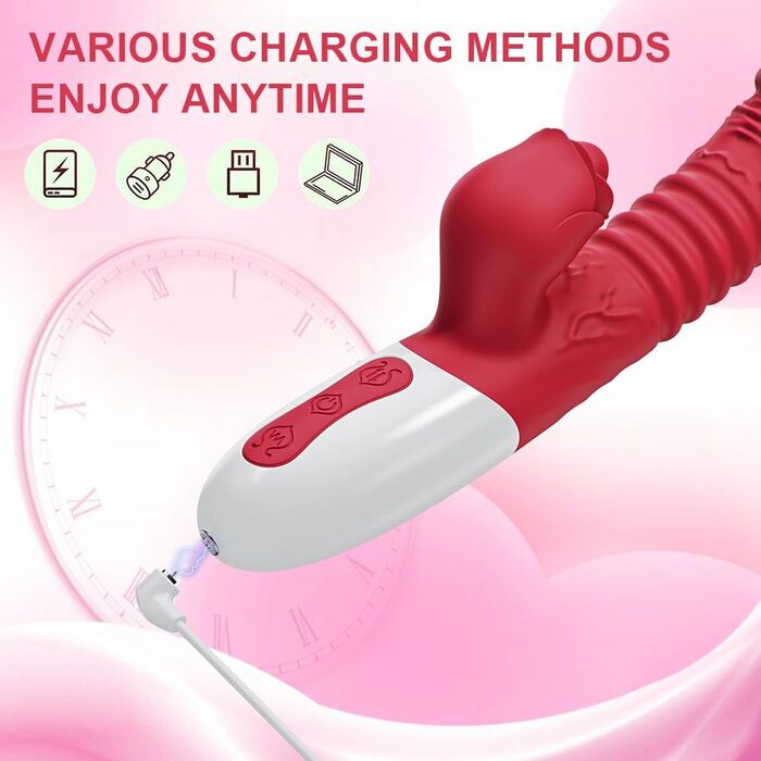 Вібратор Lmgoc G-Punkt Silikon 3-в-1 для жінок: 10 режимів, вібрація, кролик