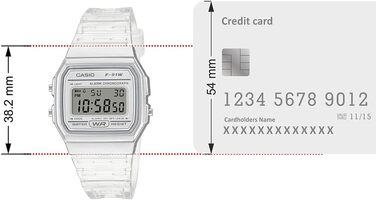 Цифровий унісекс годинник Casio Collection у прозорому корпусі