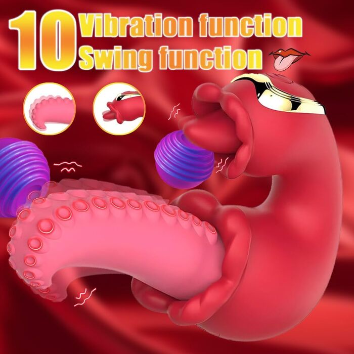 Вібратор для жінок з реалістичним пенісом, 10 режимів вібрації та 10 режимів гойдання, стимулятор G-точки та клітора, анальний вібратор, іграшки для дорослих
