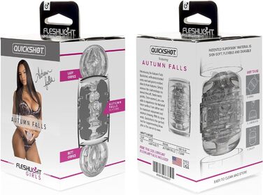 Мастурбатор Fleshlight Quickshot Autumn Falls, прозорий, 11 см