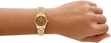 Жіночий годинник Michael Kors Lexington, 26мм, кварцовий механізм, сталевий браслет (колір коричневе золото)