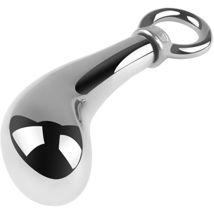 Анальний масажер JXszxbt з нержавіючої сталі (S, M, L) з кільцем для фіксації. Стимулятор G-точки, масажер простати, ануса. Іграшка для дорослих для жінок, чоловіків, пар.