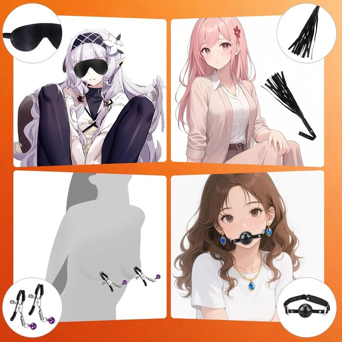 Набір для БДСМ з шкіри: фетіш, сексуальне рабство, для дорослих, 19 предметів (чорний)