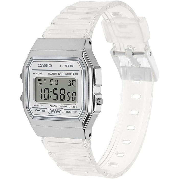 Цифровий унісекс годинник Casio Collection у прозорому корпусі
