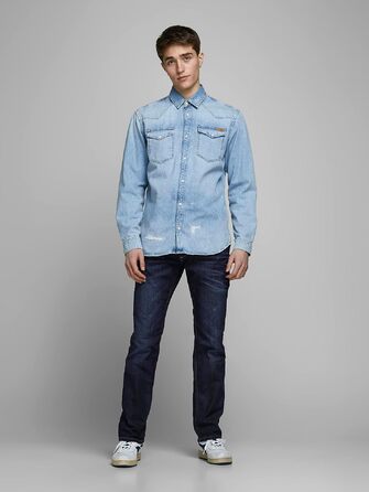 Чоловічі джинси Jack & Jones Clark Original Regular Fit, синій денім (Blau), 318