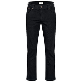 Чоловічі джинси Wrangler Texas Regular Fit Stretch — прямі денімові штани з бавовни, Black Overdye (чорний)