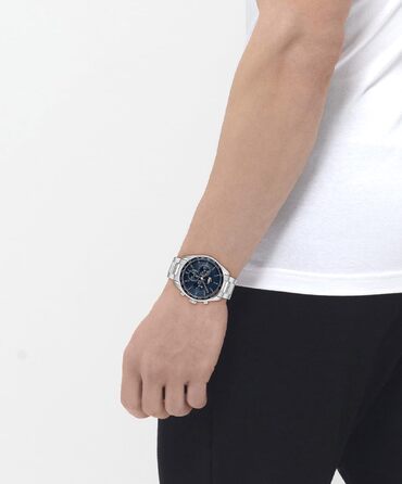 Чоловічий годинник Lacoste Chronograph з колекції Boston, кварцовий, зі сталевим браслетом Mesh (темно-синій, Metal)