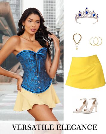 Корсет для жінок - бюстєль-корсет, корсаж зі шнурівкою, талія, спідня білизна - чорний - розмір S