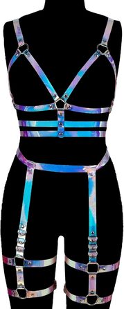 Бандероль з шкіри в готичному стилі BANSSGOTH для жінок. Комплект корсет, стринги, готичний аксесуар. Ідеально для вечірок, Halloween, Rave.