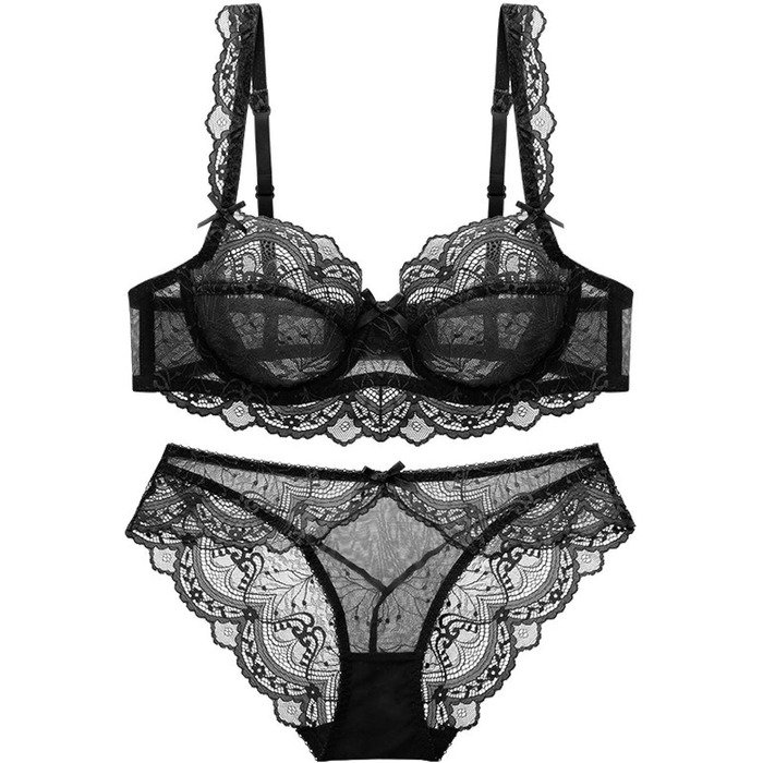 Чорний бюстгальтер MOONBADI з квітковим візерунком, без кісточок, мереживний, бюстгальтер-бралетт, без пуш-ап, з сіткою, V-подібний виріз, для щоденного використання, піднімає груди, розмір 34/75D