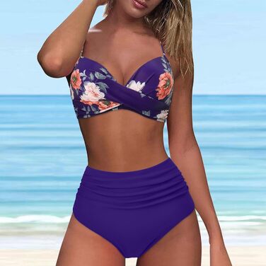 Купальник жіночий суцільний Monokini з V-подібним вирізом, ефект схуднення, темно-синій (L)