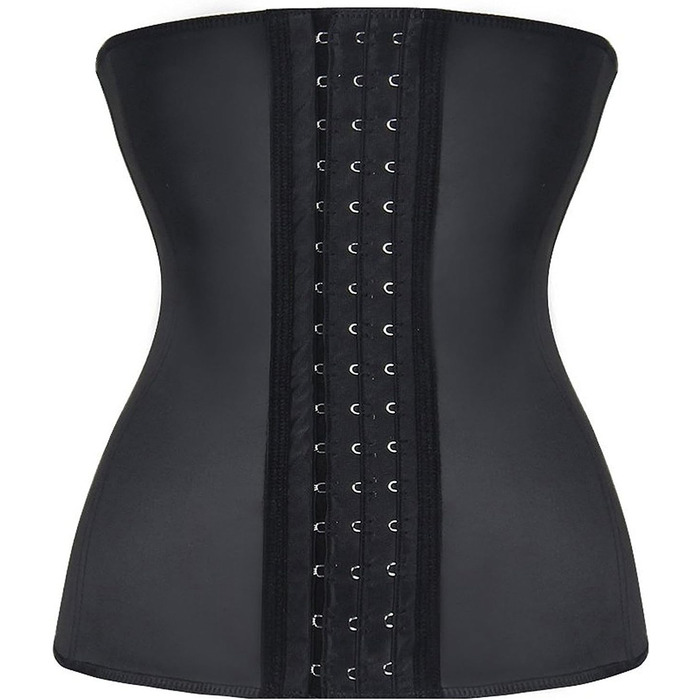 Корсет YIANNA для жінок: корегує та підтягує живіт, латекс, з 9 сталевими кісточками, чорний