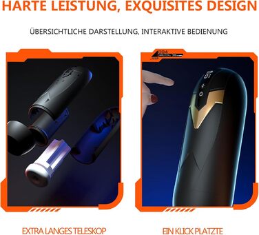 Електричний мастурбатор для чоловіків з 9-ю режимами, телескопічний, з 3D-реалістичним силіконом, стимулятор пеніса